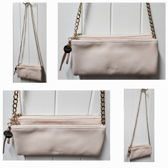 CHLOE PARFUM Powder Pink Folding Snap Pouch - Picture 1 of 11
